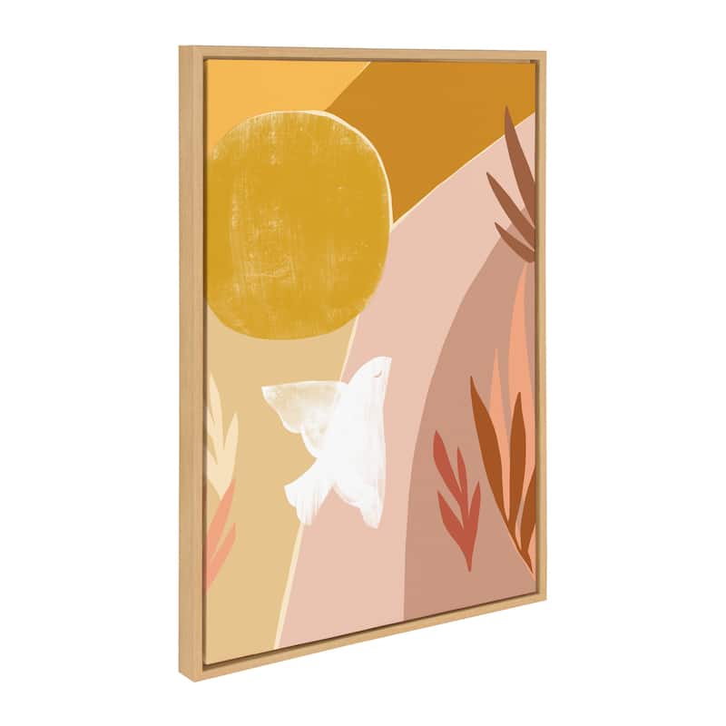Kate and Laurel Sylvie Dove Framed Canvas by Kate Aurelia Holloway