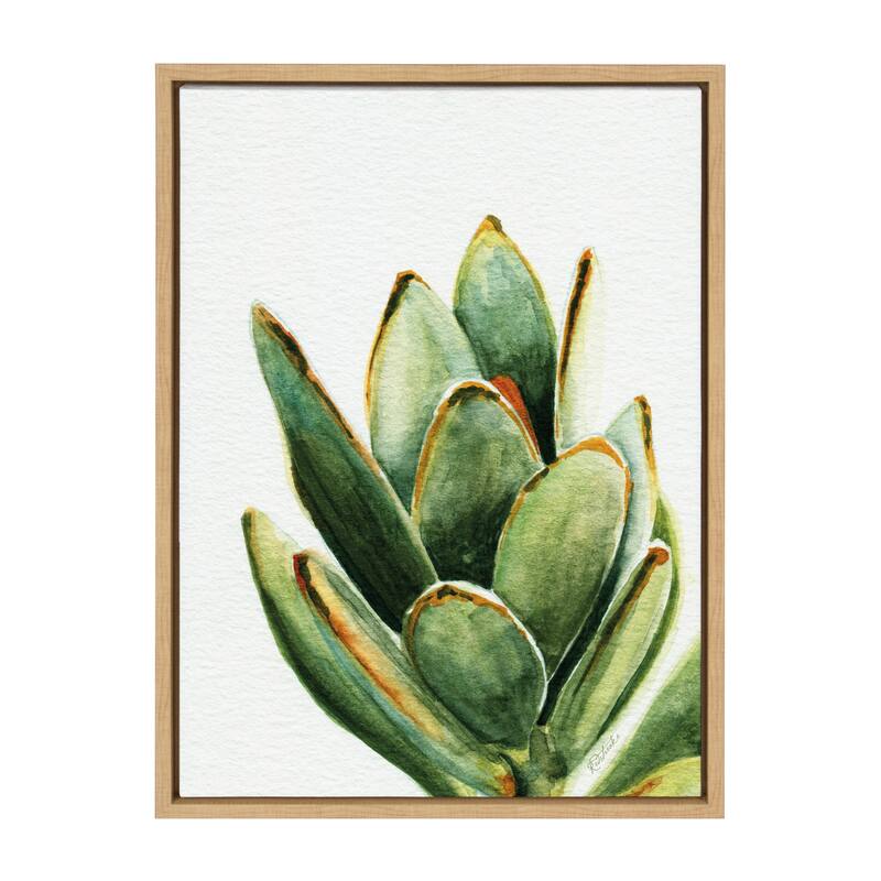 Kate and Laurel Sylvie Plant Canvas By Jennifer Redstreake Geary - 18x24 - Plastic - Brown