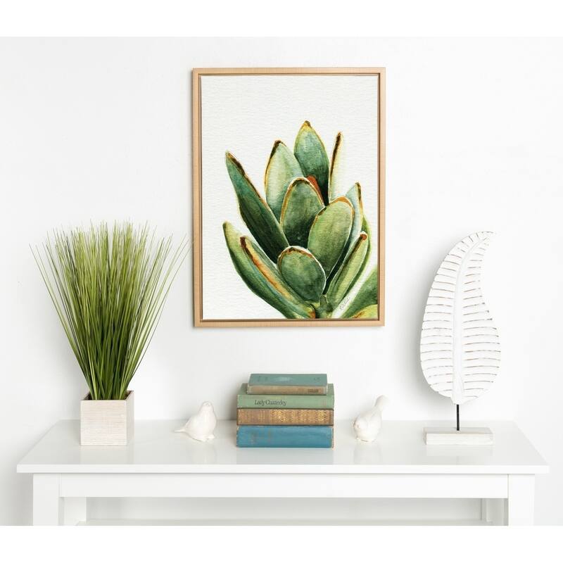 Kate and Laurel Sylvie Plant Canvas By Jennifer Redstreake Geary