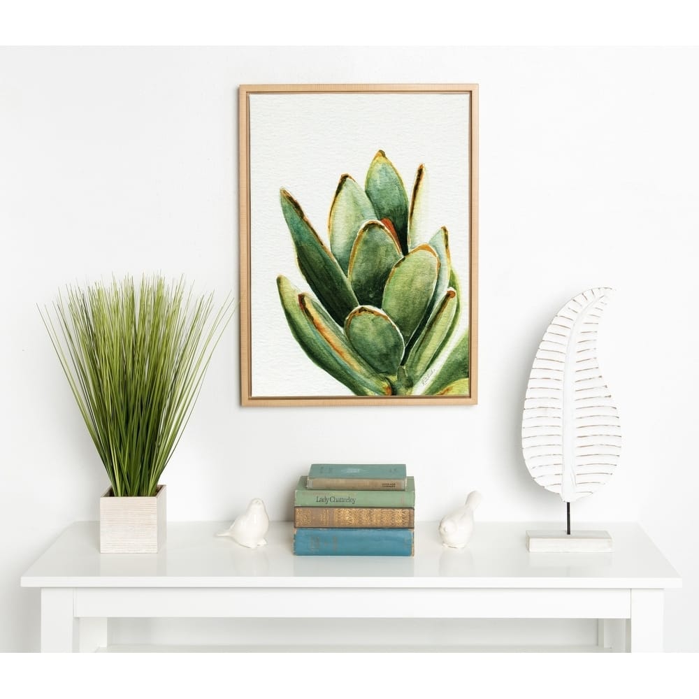 Kate and Laurel Sylvie Plant Canvas By Jennifer Redstreake Geary