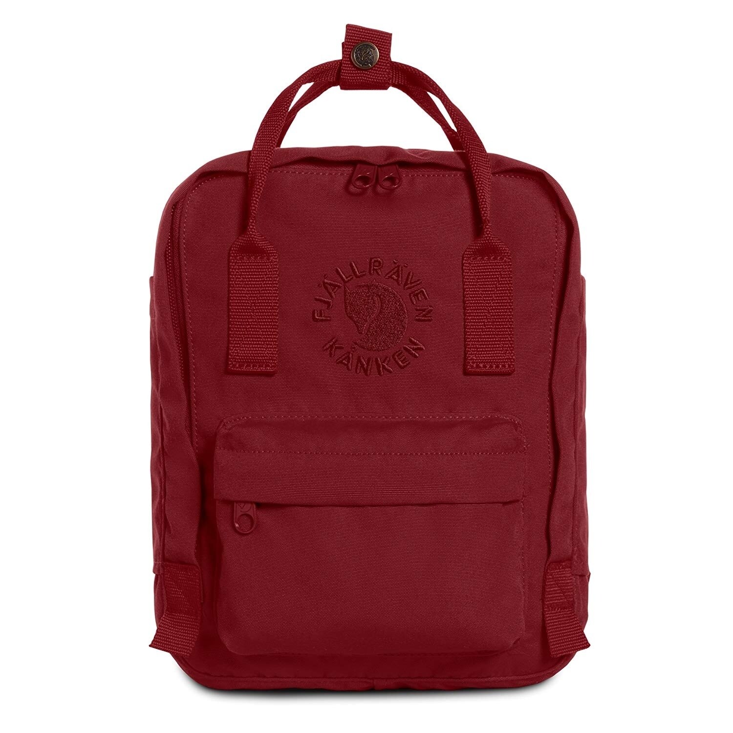 kanken mini black ox red