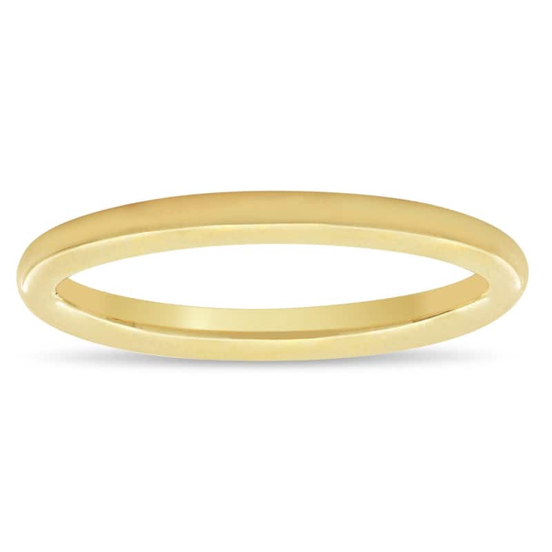 Miadora 14k Yellow Gold Classic Comfort-Fit Ladies Wedding Band (2 MM)