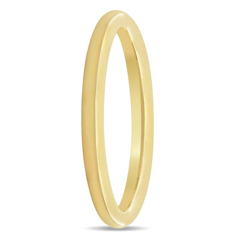 Miadora 14k Yellow Gold Classic Comfort-Fit Ladies Wedding Band (2 MM)