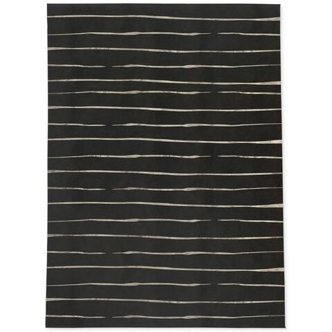 WAVY ABYSS BLACK SMALL Area Rug by Kavka Designs