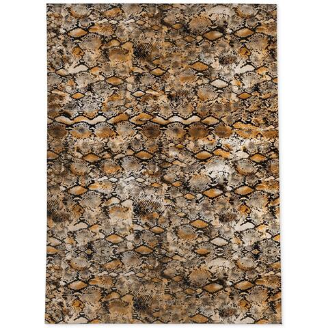 SNAKESKIN ORANGE Area Rug by Kavka Designs