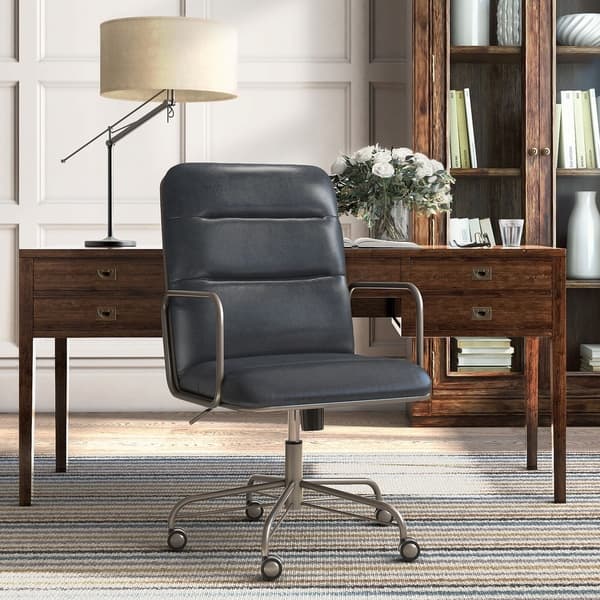 Shop Finch Franklin Modern Leather Desk Chair On Sale