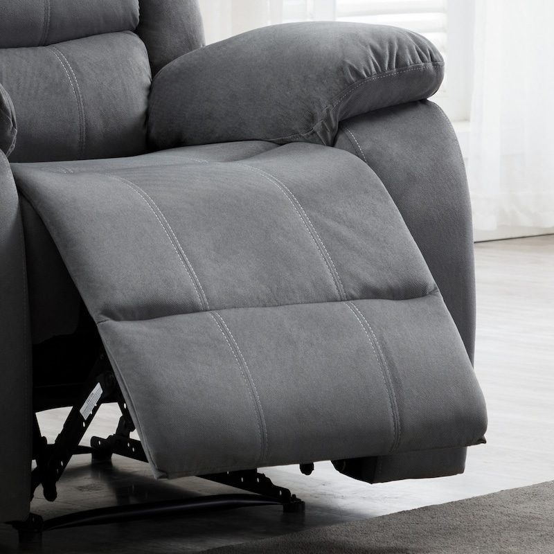 Jim Modern Grey Upholstered Manual Reclining Living Room Chair