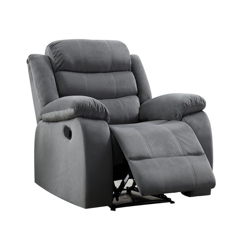 Jim Modern Grey Upholstered Manual Reclining Living Room Chair