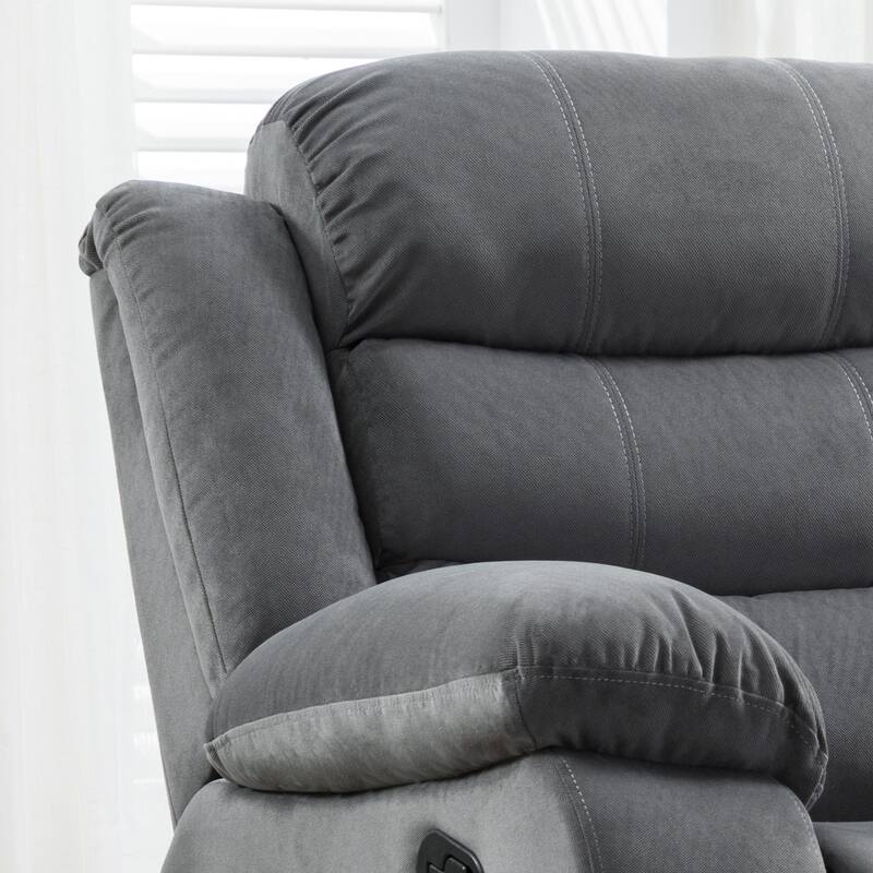 Jim Modern Grey Upholstered Manual Reclining Living Room Chair