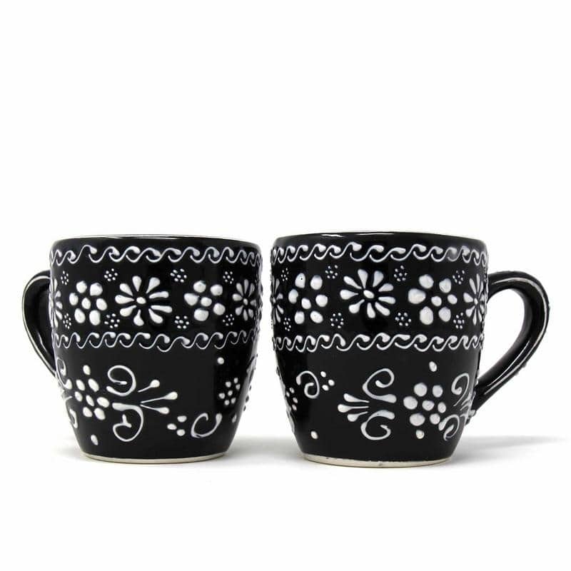 Handmade Encantada Pottery Mugs, Ink