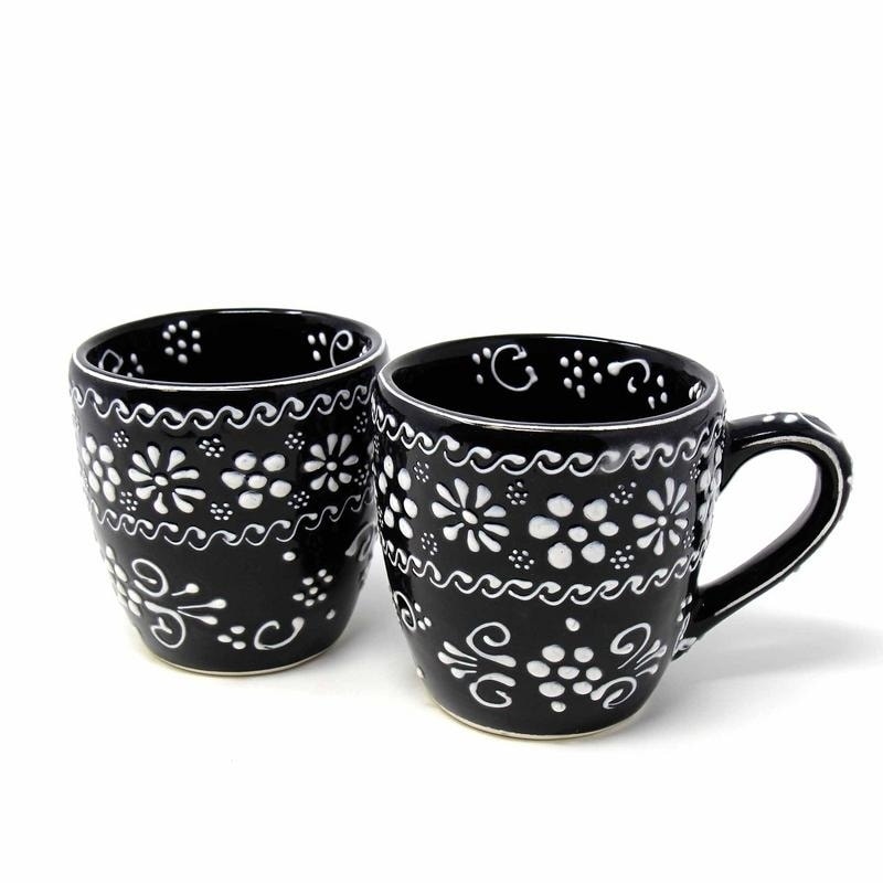 Barro Negro, Black Clay, Espresso Cup with Saucer