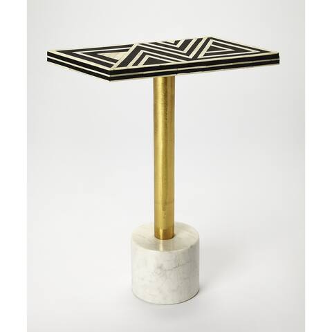 Handmade Butler Draper Bone Inlay Accent Table (India)