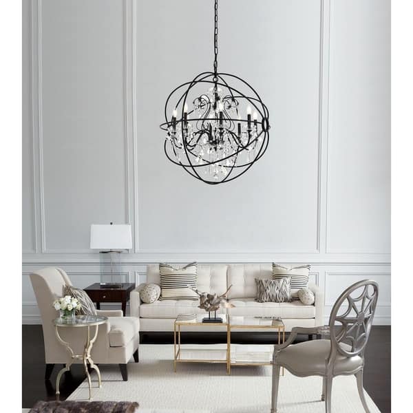 slide 2 of 14, Coller 8-Light Crystal Pendant