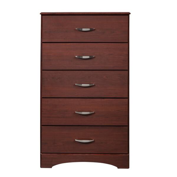 Three Piece Merlot Bedroom Set With Attractive Metal Pulls Including Queen Full Headboard Five Drawer Chest And Night Stand Overstock 29020077