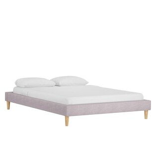 Skyline Furniture  Platform Bed in Linen (Purple - Queen - Upholstered)
