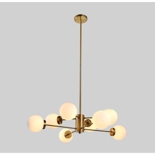 White and Gold 8L - N/A - Chandeliers For Bedrooms by Overstock.com