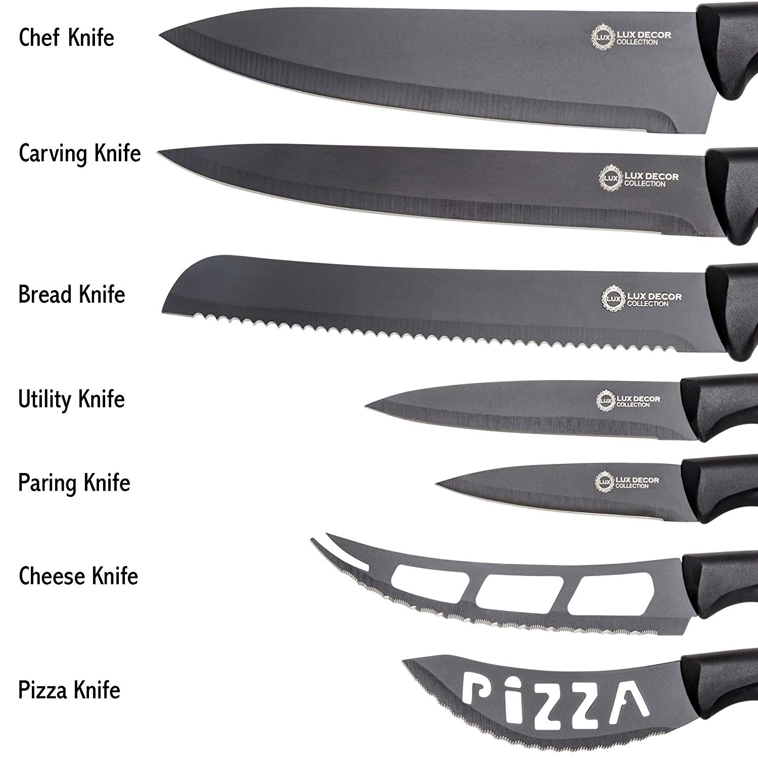 Shop Stainless Steel Multi Use Kitchen Knife Set Set Of 7 Quick