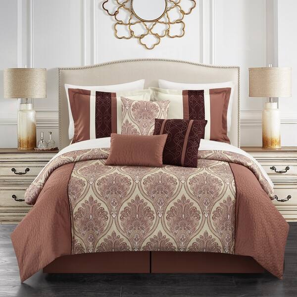 Shop Chic Home Roxette 7 Piece Reversible Patterned Comforter Set