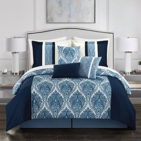 Shop Chic Home Roxette 7 Piece Reversible Patterned Comforter Set