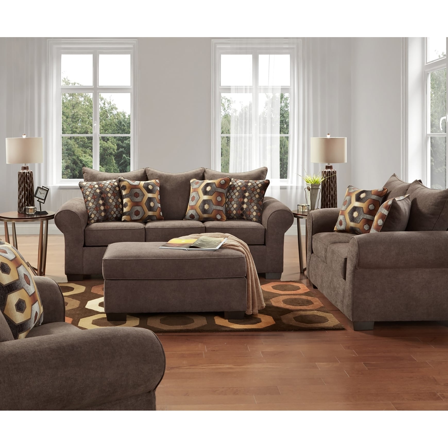 Sofa Trendz Cona Chocolate Sofa Loveseat Ottoman Set On Sale Overstock 29030288