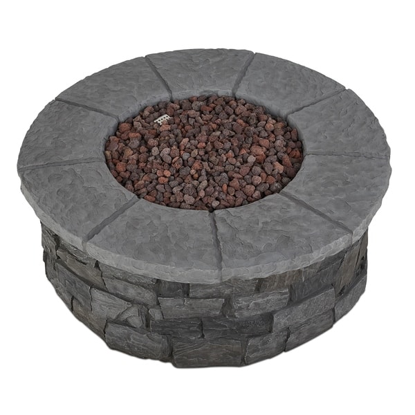 Shop Sedona Round Propane Fire Table In Gray With Natural Gas