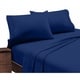 preview thumbnail 30 of 47, Home Sweet Home Dream Embroidered Extra Soft Microfiber Deep Pocket Bed Sheet Set Navy - California King