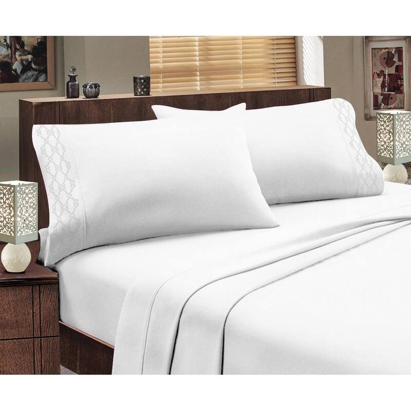 Home Sweet Home Dream Embroidered Extra Soft Microfiber Deep Pocket Bed Sheet Set