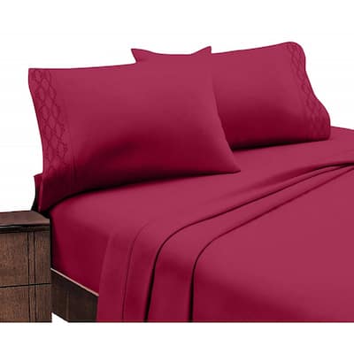 Home Sweet Home Dream Embroidered Extra Soft Microfiber Deep Pocket Bed Sheet Set