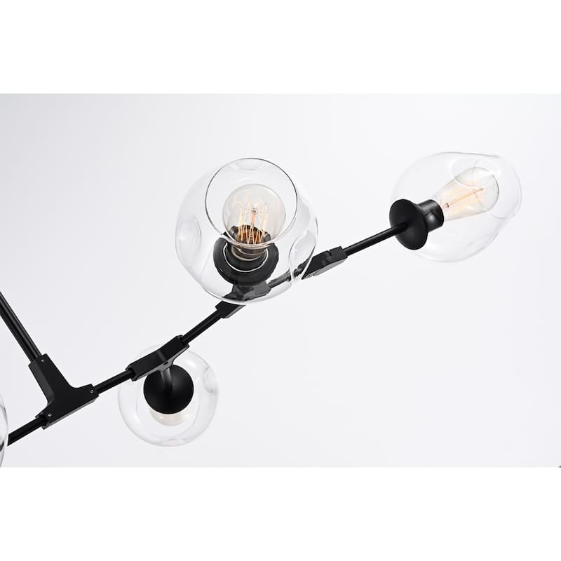 Nette Black 5-light Chandelier
