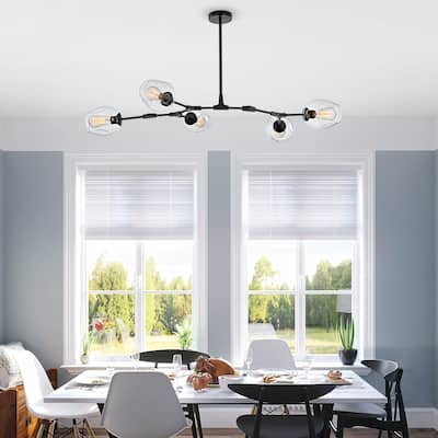 Nette Black 5-light Chandelier