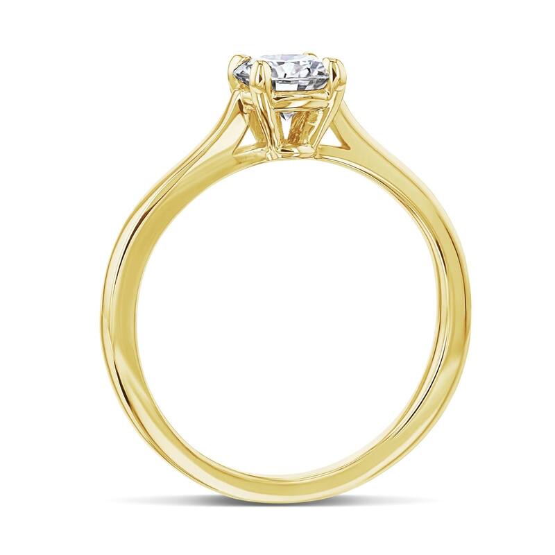 Annello by Kobelli 14k Gold 1/2ct Round Diamond Solitaire Petite Engagement Ring (HI/VS)