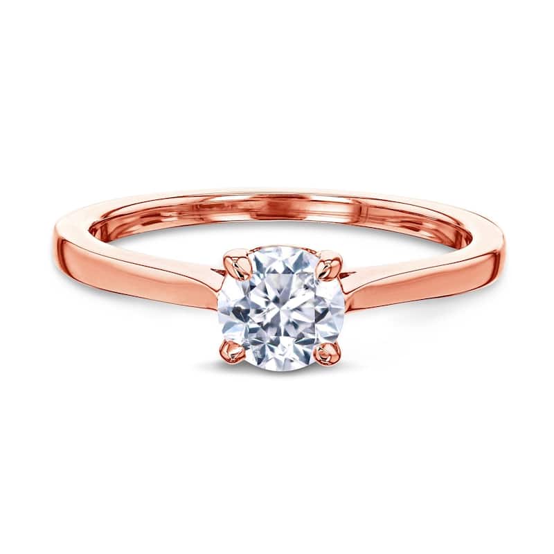 Annello by Kobelli 14k Gold 1/2ct Round Diamond Solitaire Petite Engagement Ring (HI/VS)