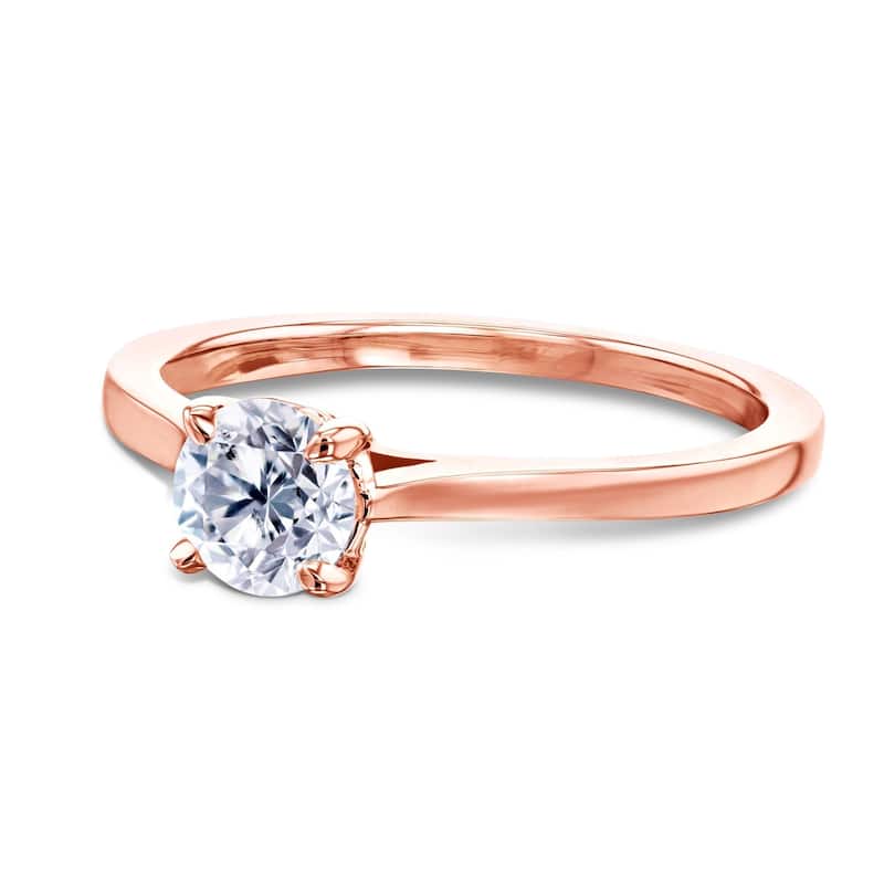 Annello by Kobelli 14k Gold 1/2ct Round Diamond Solitaire Petite Engagement Ring (HI/VS)