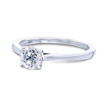 Annello by Kobelli 14k Gold 1/2ct Round Diamond Solitaire Petite Engagement Ring (HI/VS)