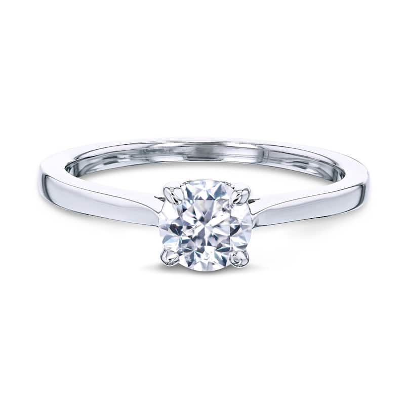 Annello by Kobelli 14k Gold 1/2ct Round Diamond Solitaire Petite Engagement Ring (HI/VS)