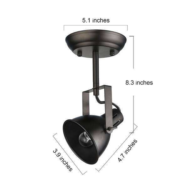 Carbon Loft DeMille Semi Flush Mount Adjustable Head Track Lighting - W5"xH11.5"