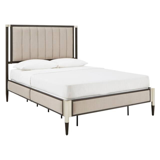 Sierra Beige Upholstered Queen Bed, Bench, or Set by iNSPIRE Q Modern