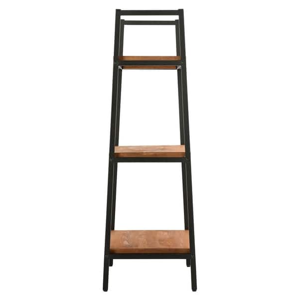Shop Co Z 3 Tier Industrial Solid Wood Ladder Bookshelf