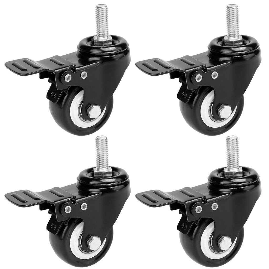 Homdox Office Chair Swivel Caster Wheels with Swivel Lock Kit 4 Pack Black