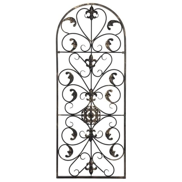 41.5" Retro Decorative Arch Wall Art Victorian Style Iron Ornament Vintage, Holiday Decorations, Christmas Wall Art. Opens flyout.