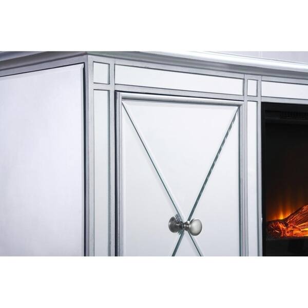 Glass Mirror Fireplace
