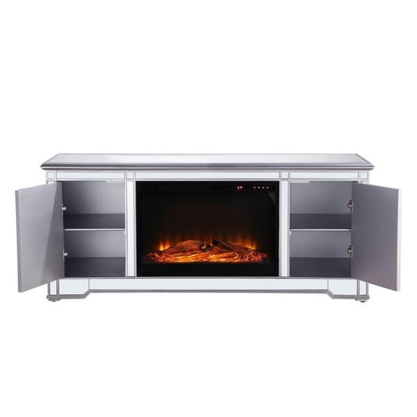 Shop 60 In Mirrored Fireplace Tv Stand On Sale Overstock