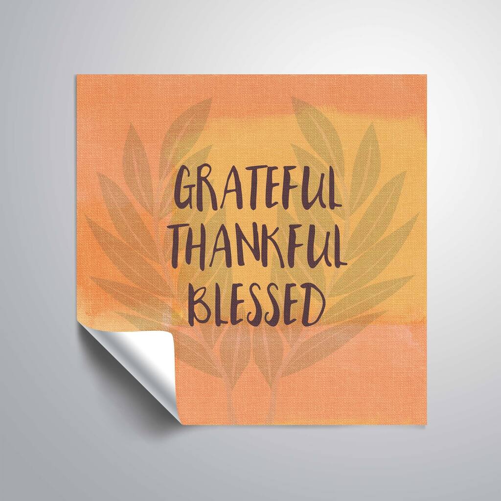 ArtWall Grateful Thankful Blessed Removable Wall Art Mural
