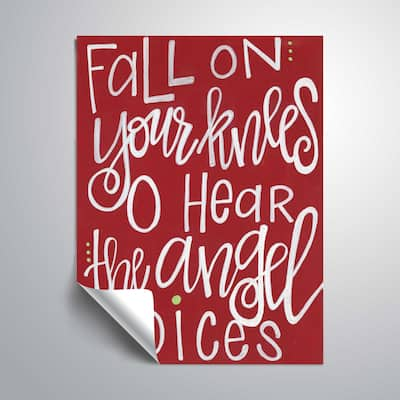 ArtWall Fall on your Knees Red Removable Wall Art Mural