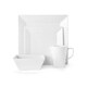 preview thumbnail 1 of 6, Mikasa Trellis Square Bone China 16 Piece Dinnerware Set (Service for 4)