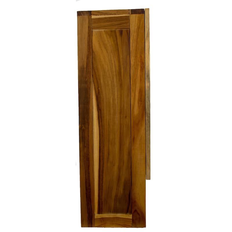 EcoDecors Tranquility Solid Teak Bathroom Wall Cabinet -Fully Assembled