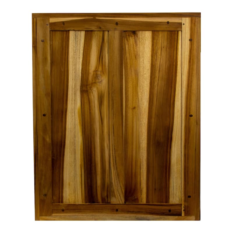 EcoDecors Tranquility Solid Teak Bathroom Wall Cabinet -Fully Assembled