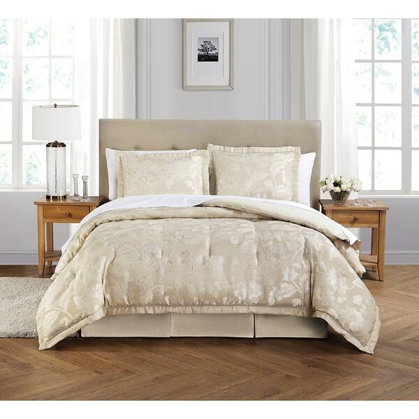 Shop Marquis By Waterford Emilia Cream Comforter Set Free