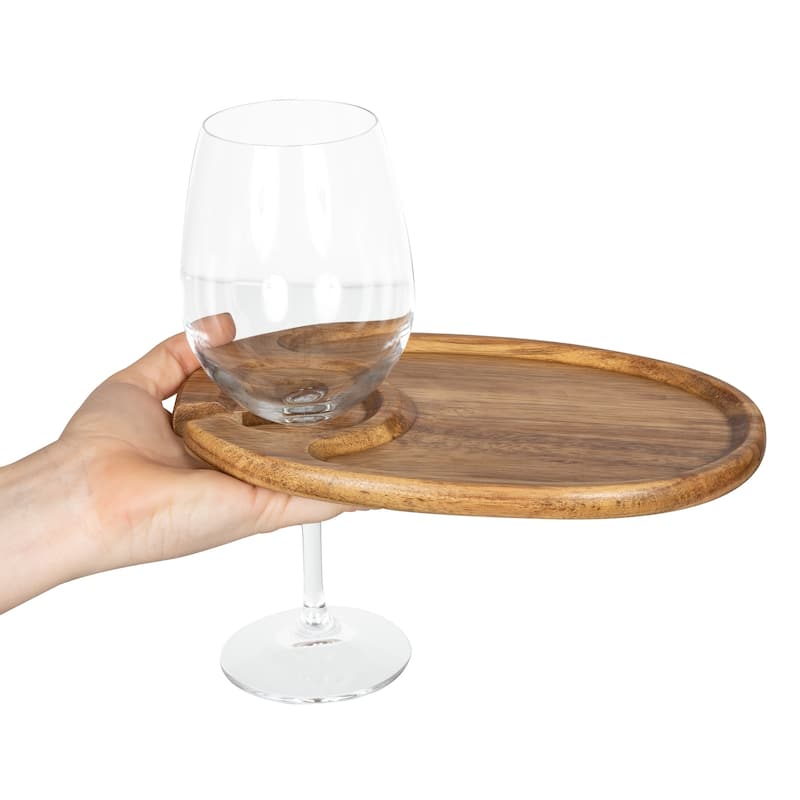 Wine Appetizer Plate Set of 4 - Acacia