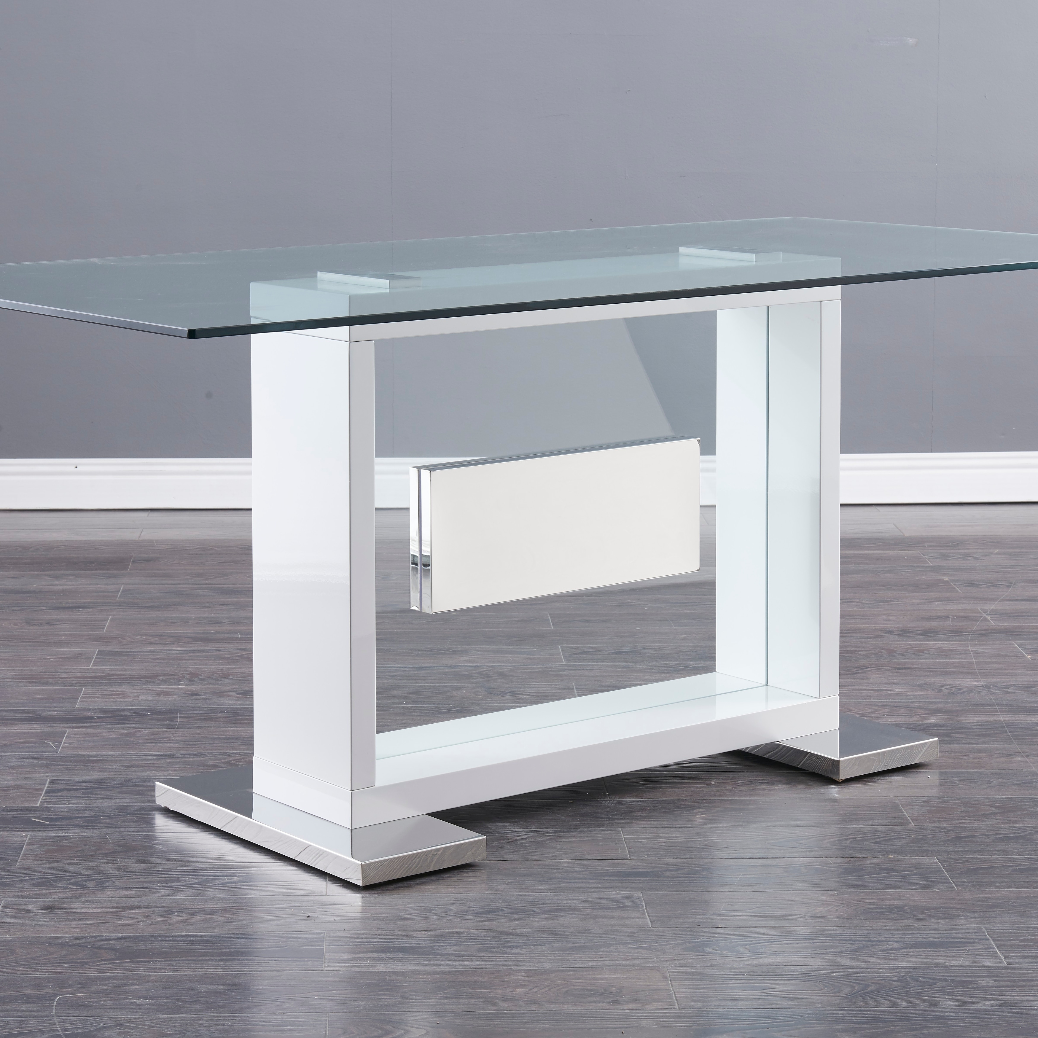 Shop Global Furniture Usa Glass Top Contemporary White Dining